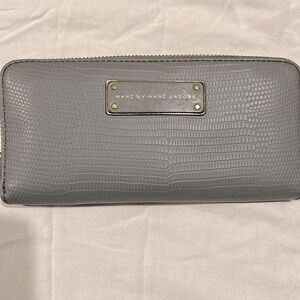 Marc by Marc Jacobs Grey Snake Skin Envelope Wallet